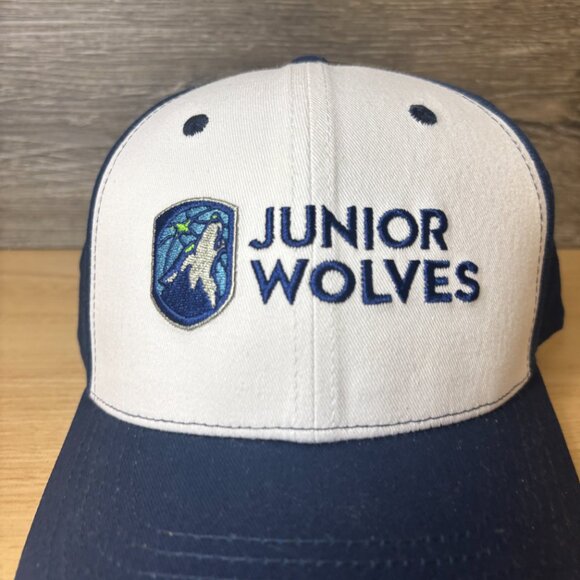Minnesota Timberwolves Hat Strap Back Blue White NBA Basketball Junior Wolves - Picture 2 of 9